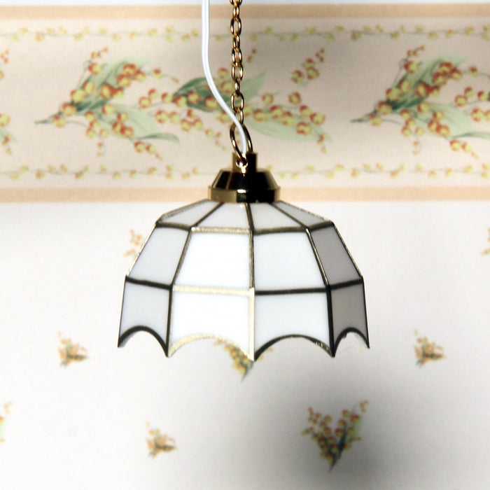 Ceiling lamp Tiffany, white 12V