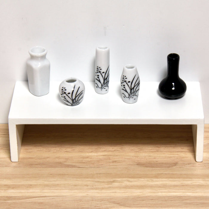 Vase, black and white, 2 pcs