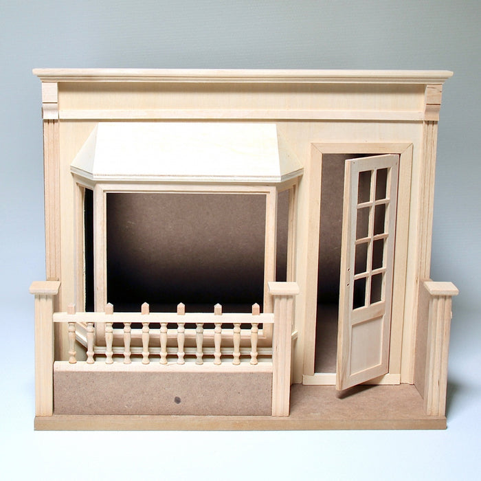 Roombox, store, with bay window, unpainted