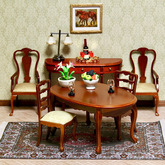 Dining table, oval, walnut, quality furniture