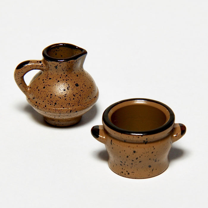 Clay jug, brown rustic