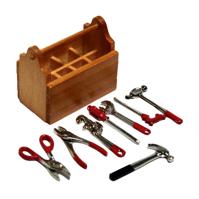 Työkalupakki ja työkalut irrallaan