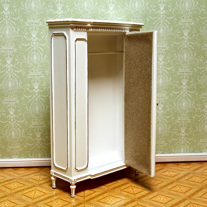 Wardrobe, with mirror door, white quality furniture