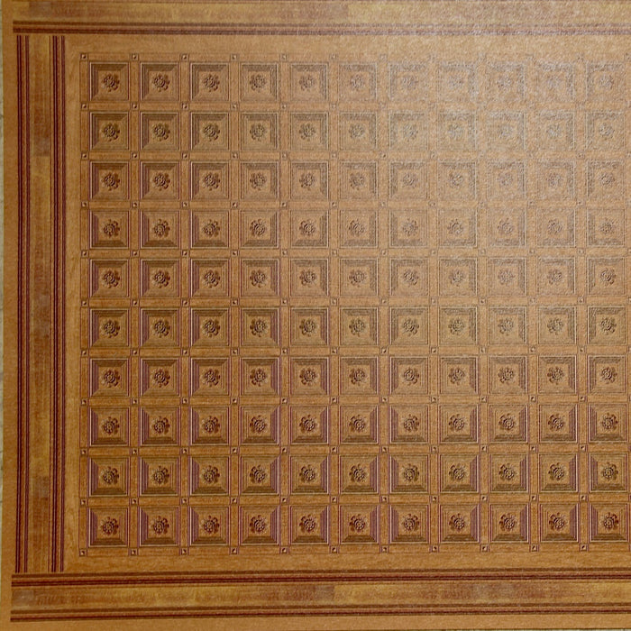 Inner ceiling, coffered ceiling, thick paper