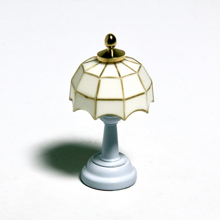 Table lamp, white Tiffany, LED