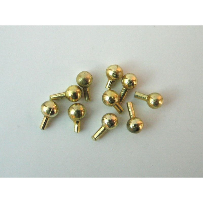 Knob, brass-colored, 3 x 7 mm, 20 pcs