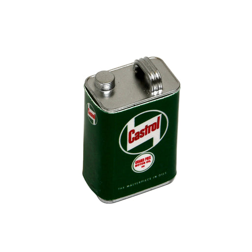 Miniatyyri Castrol öljykanisteri.