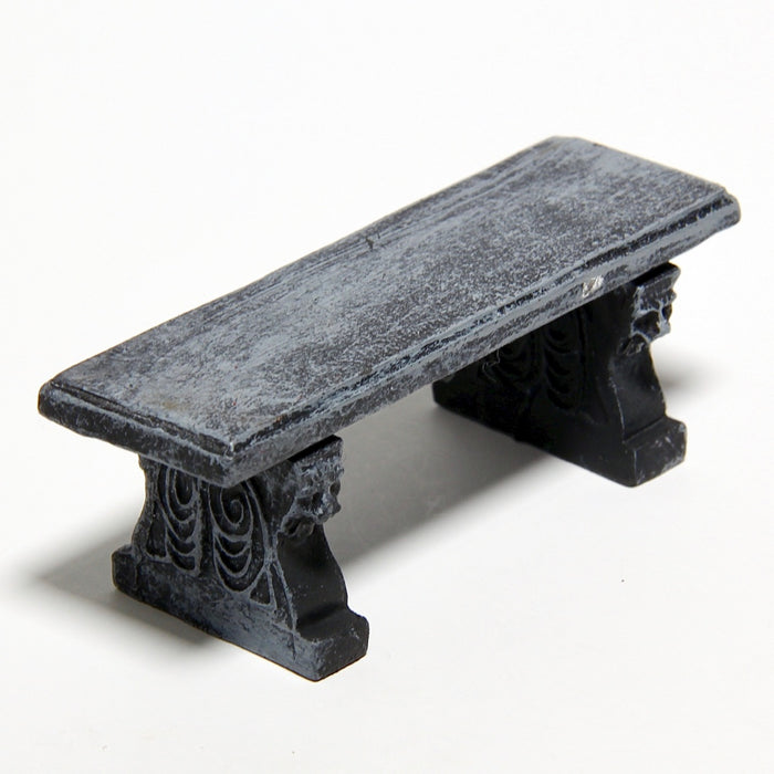 Garden bench, dark, resin