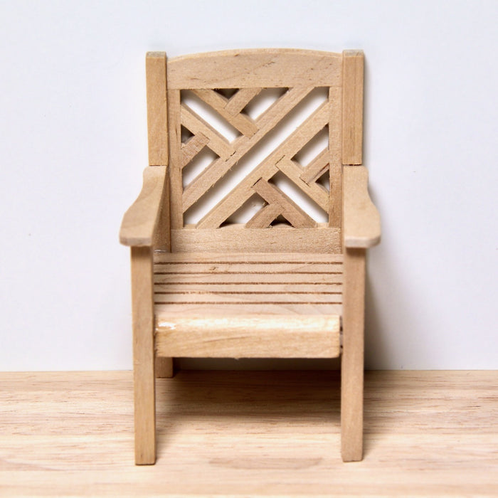 Garden chair, lattice, made of wood