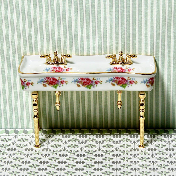 Washbasin for two, Dresden Rose