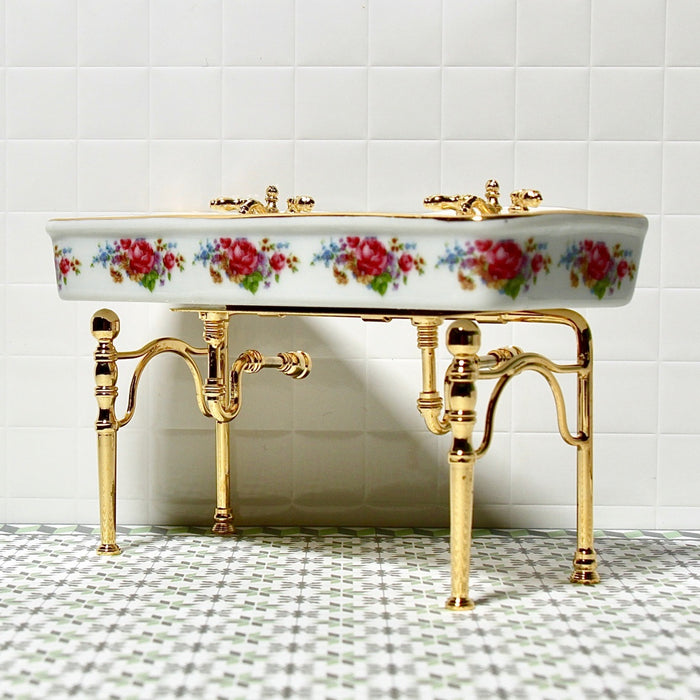 Washbasin for two, Dresden Rose