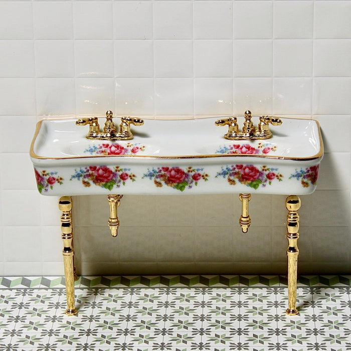 Washbasin for two, Dresden Rose