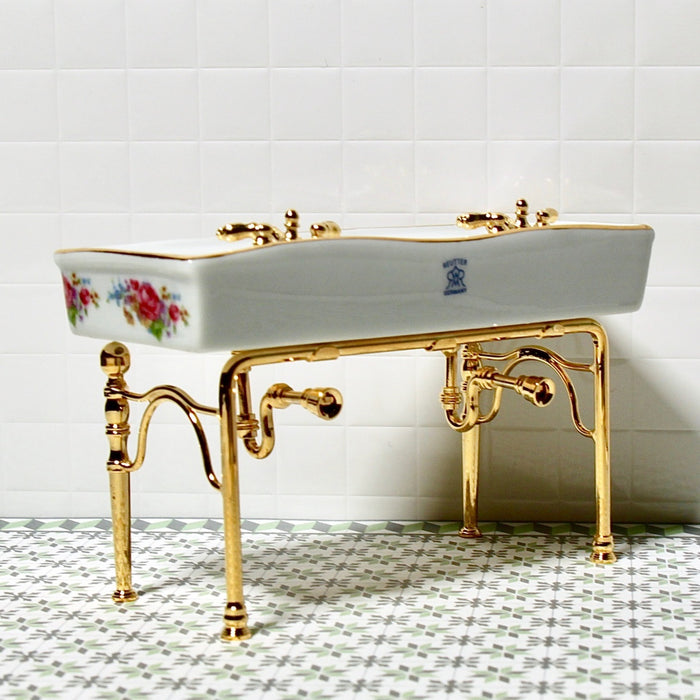 Washbasin for two, Dresden Rose