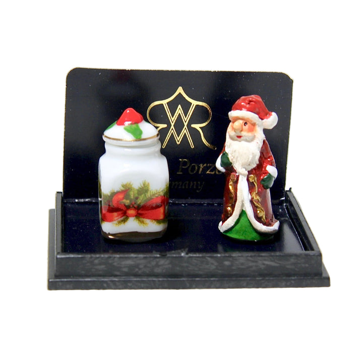 Joulupukki ja joulupurkki, posliinia, Reutter