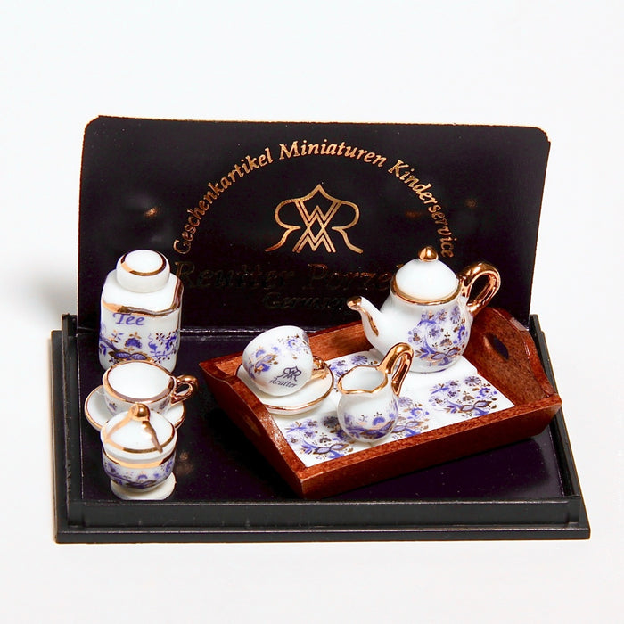 Tea set with tray, Gold Onion, wider set