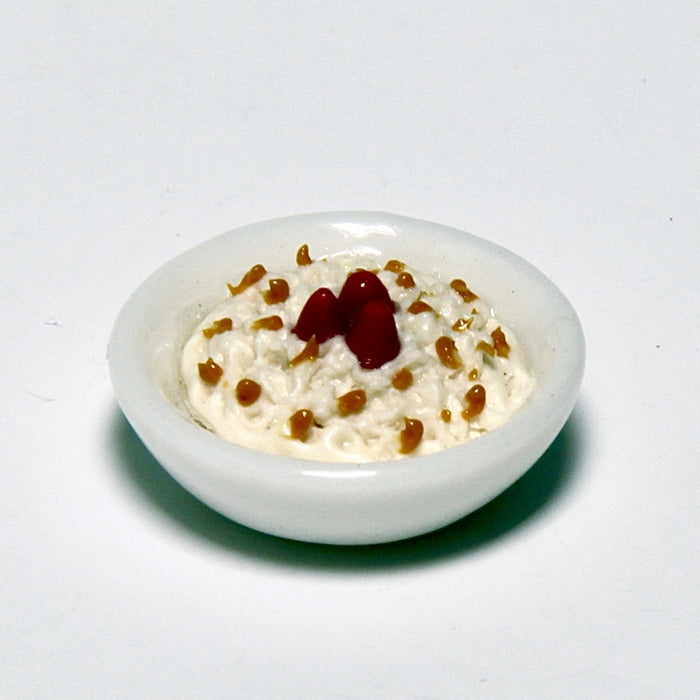 Rice porridge on a deep plate