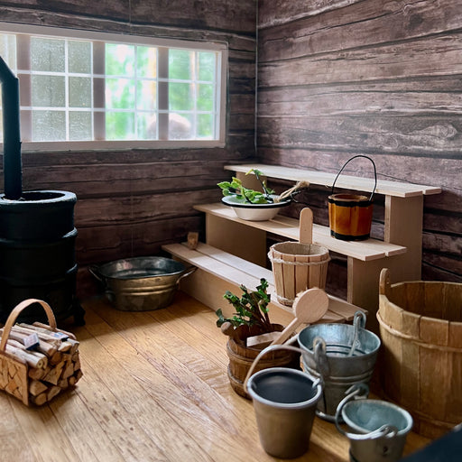 nukkekodin sauna.