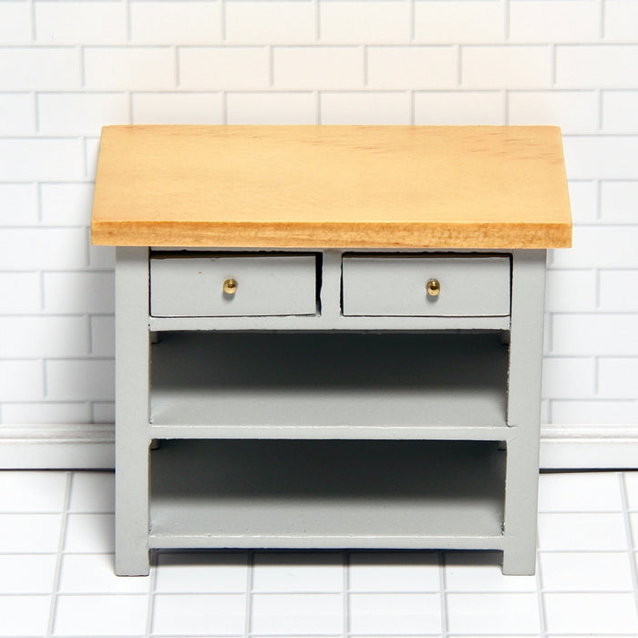 Island / side table, gray and wood color