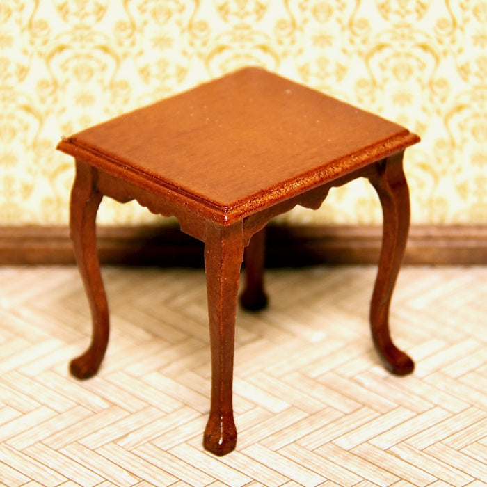 Side table, walnut, square, quality furniture, II quality