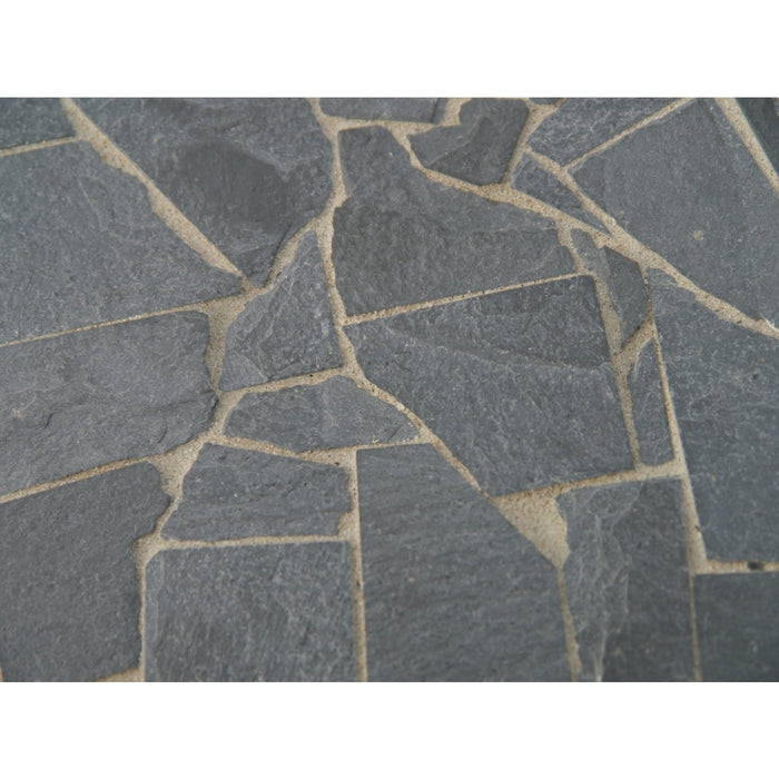 Real stone tile, slate, asymmetrical, black-gray, larger package