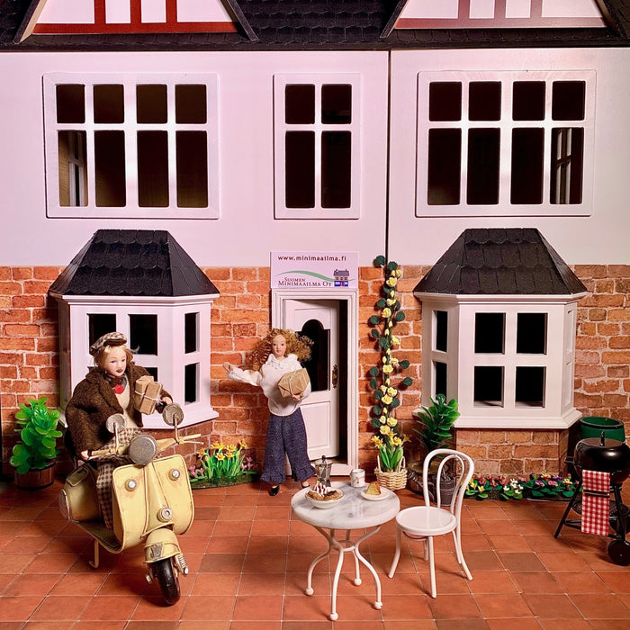 Kivilaatta, kohokuvioitu punasavi, pieni ruutu