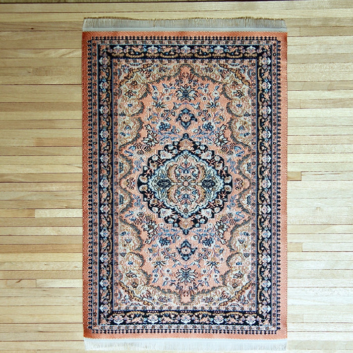 Turkish rug, pink, 15 x 23 cm