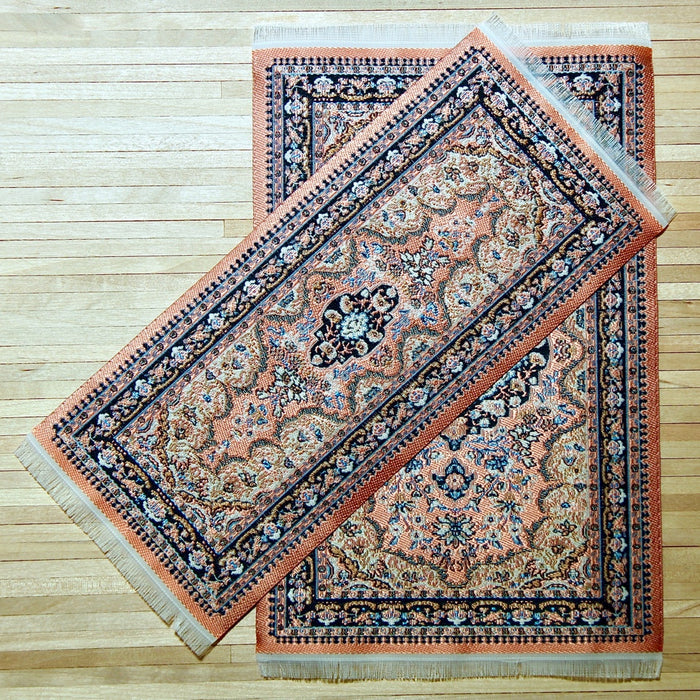 Turkish rug, pink, 15 x 23 cm