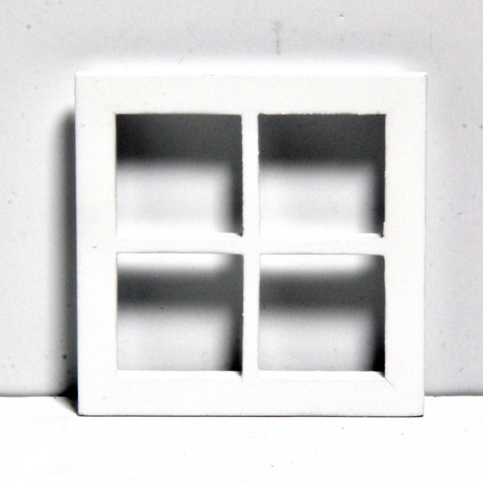 Casement window, white, 7 x 7 cm