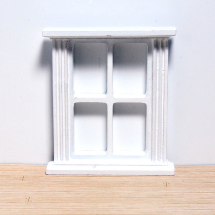 Window, 4-pane, 9 x 10 cm, white