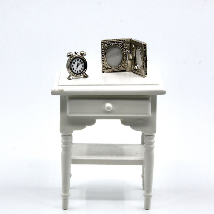 Alarm clock, silver, thin