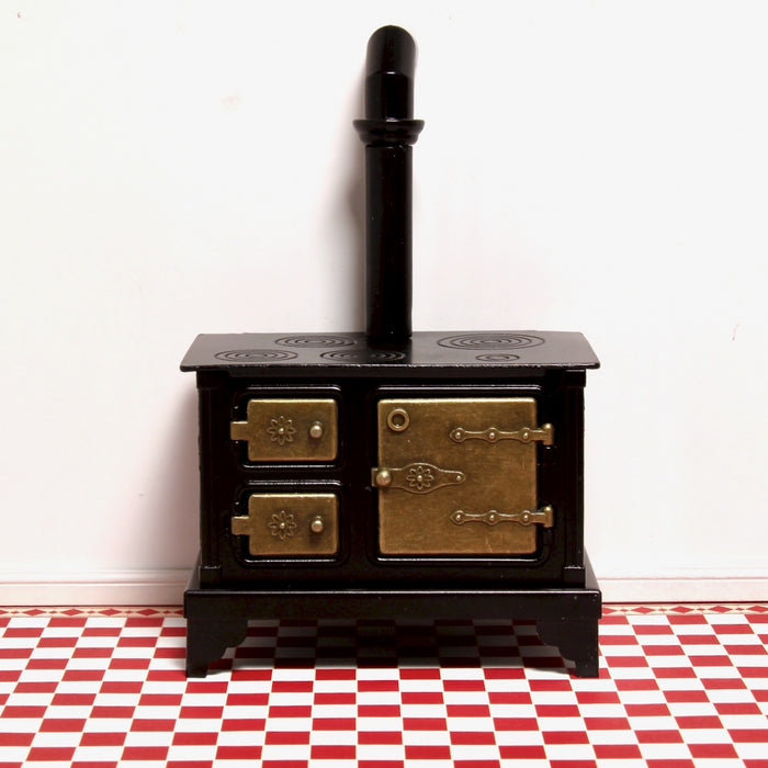 Wood stove, metal, black