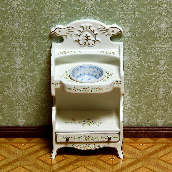 Wash table and wash basin, white quality furniture