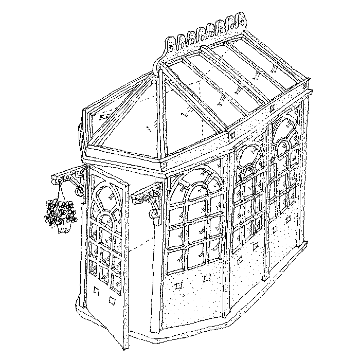Huvimaja / kasvihuone, viktoriaaninen
