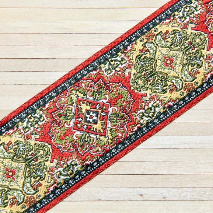 Porrasmatto, puna-vihreä, 5 x 50 cm