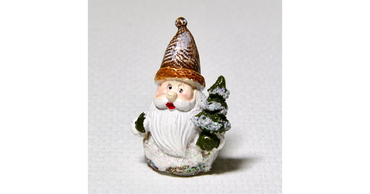 Valkoinen joulupukkikoriste, 3,5 cm | Minimaailman myymälä ja verkkokauppa